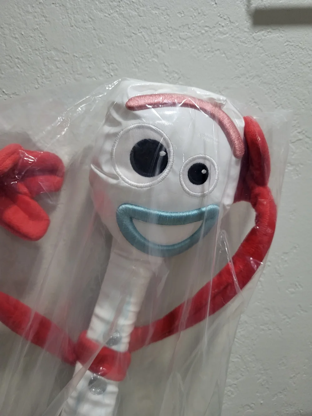 Forky Plush Toy in White, Red & Blue